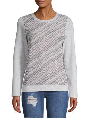 Jones New York Patterned Lond-sleeved Top