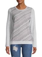 Jones New York Patterned Lond-sleeved Top