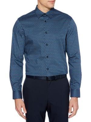 Perry Ellis Paisley-print Stretch Shirt