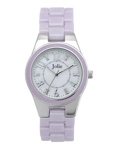Jolie Ladies' Lilac Enamel & Crystal Watch