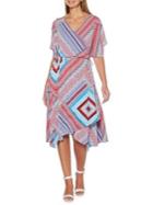 Rafaella Geometric-printed Wrap-front Dress