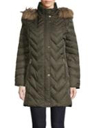Kenneth Cole Faux Fur-trimmed Quilted Parka