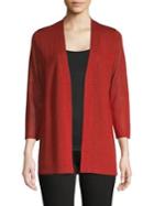 Cable & Gauge Knit Open-front Cardigan