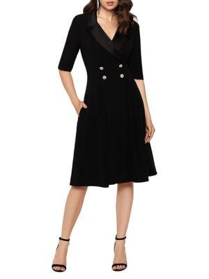 Xscape Double-breasted A-line Dress