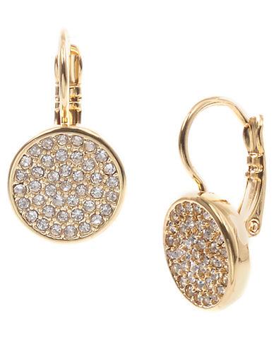 Anne Klein Goldtone And Crystal Drop Earrings