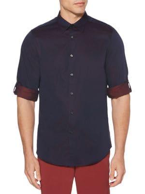 Perry Ellis Regular-fit Jacquard Shirt