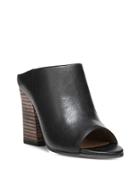 Franco Sarto Firefly Leather Stacked Heel Mules