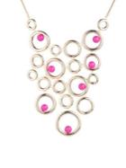 Trina By Trina Turk Weekend In Boca Goldtone Multi-ring Beaded Statement Necklace