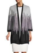 Nipon Boutique Printed Open-front Cardigan