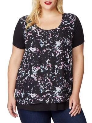 Rebel Wilson X Angels Plus Printed Overlay Tee
