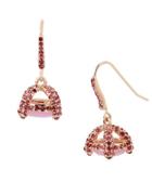 Betsey Johnson Pave Cage Drop Earrings