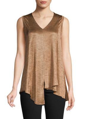 Lord & Taylor Asymmetrical Sleeveless Tank Top