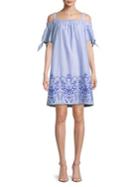 Jones New York Off-the-shoulder Cotton Dress