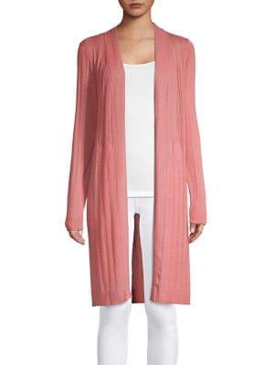 T Tahari Longline Open Front Cardigan