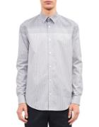 Calvin Klein Engineered Plaid Stripe Cotton Button-down Shirt