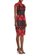Laundry By Shelli Segal Floral High-neck Sheath Dress