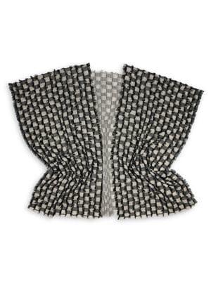 Fraas Checked Fringe Scarf
