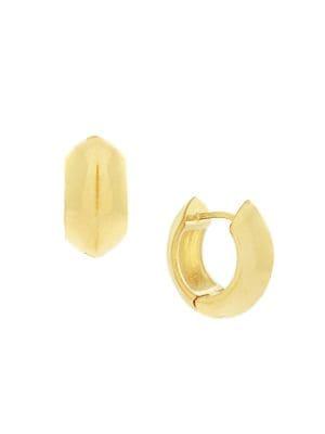 Etienne Aigner Goldtone Huggy Hoop Earrings