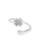Alex And Ani Precious Ring Wraps Four Leaf Clover Sterling Silver Ring