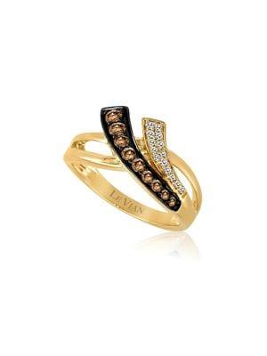 Le Vian Chocolatier Gladiator Weave Vanilla Diamonds, Chocolate Diamonds & 14k Honey Gold Ring