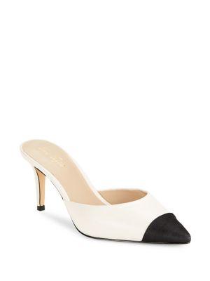 424 Fifth Colorblock Pointy Leather Mules