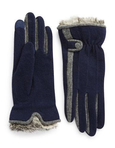 Echo Rabbit Fur-trimmed Gloves