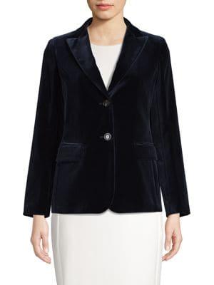 Weekend Max Mara Moneta Velvet Button Blazer