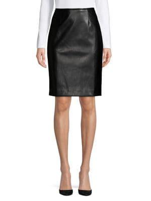 Calvin Klein Faux Leather Skirt