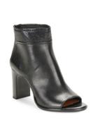 Donald J. Pliner Open Toe Leather Ankle Boots
