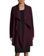 Lord & Taylor Open Front Merino Wool Coat