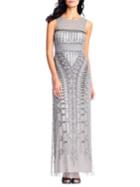 Adrianna Papell Metallic Beaded Gown