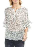 Vince Camuto Menswear Charm Printed Flutter Sleeve Top