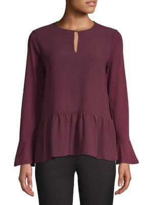 Michael Michael Kors Petite Bell Sleeve Peplum Top