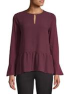 Michael Michael Kors Petite Bell Sleeve Peplum Top
