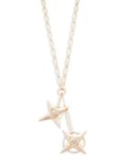 Design Lab Lord & Taylor Crystal And Double Charm Necklace