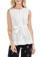 Vince Camuto Belted Sleeveless Blouse