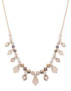 Lonna & Lilly Mother-of-pearl & Crystal Adjustable Statement Necklace