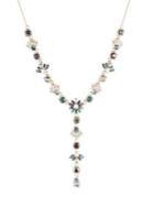 Marchesa Goldtone & Multi-stone Y-necklace