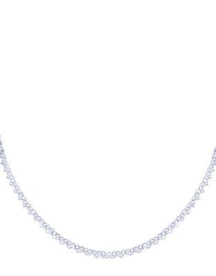 Lord & Taylor 16 Heart Link Sterling Silver Necklace