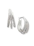 Anne Klein Crystal Hoop Earrings-0.75