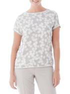 Olsen Woven-front Aster Print Tee