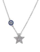 Lord & Taylor Sterling Silver Star Pendant Necklace