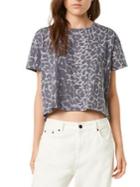 French Connection Leopard-print Boxy Crop Top