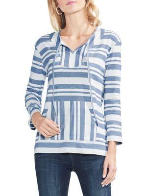 Vince Camuto Sapphire Bloom Striped Sweater