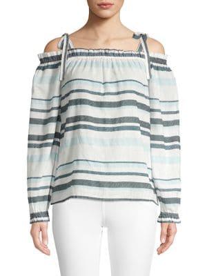 Vero Moda Shirred Off-shoulder Tie-strap Top