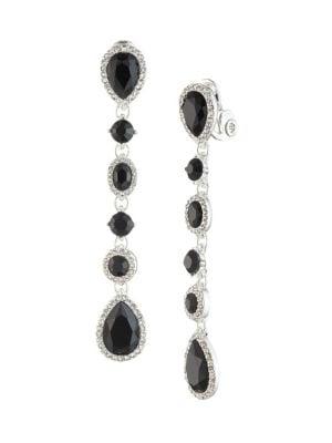 Anne Klein Cubic Zirconia Comfort Clip Linear Earrings