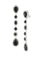 Anne Klein Cubic Zirconia Comfort Clip Linear Earrings