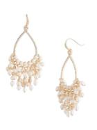 Carolee Pacific Pearls 4mm Freshwater Pearl And Faux Pearl Gypsy Earrings