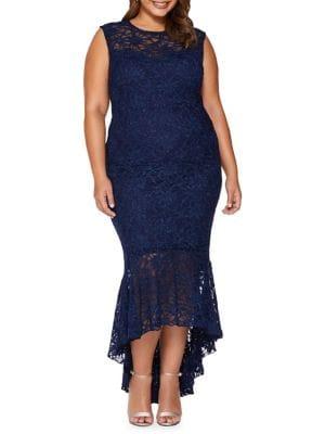 Quiz Curve Plus Lace Mermaid Hi-lo Dress