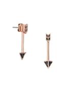 Karl Lagerfeld Hearts And Arrows Rose-goldplated Ear Jackets